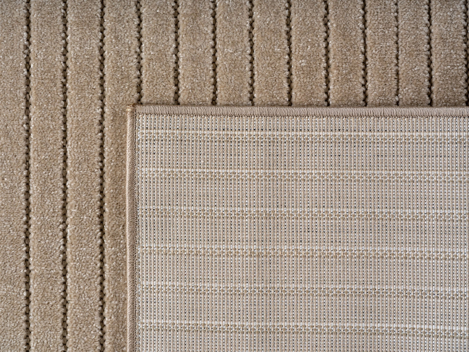 NOVA1202BEIGE-R 05 Rücken — Rond Scandinavisch Vloerkleed - Nova Labyrint Beige