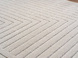 NOVA1202CREAM-R 03 Swatch — Rond Scandinavisch Vloerkleed - Nova Labyrint Crème