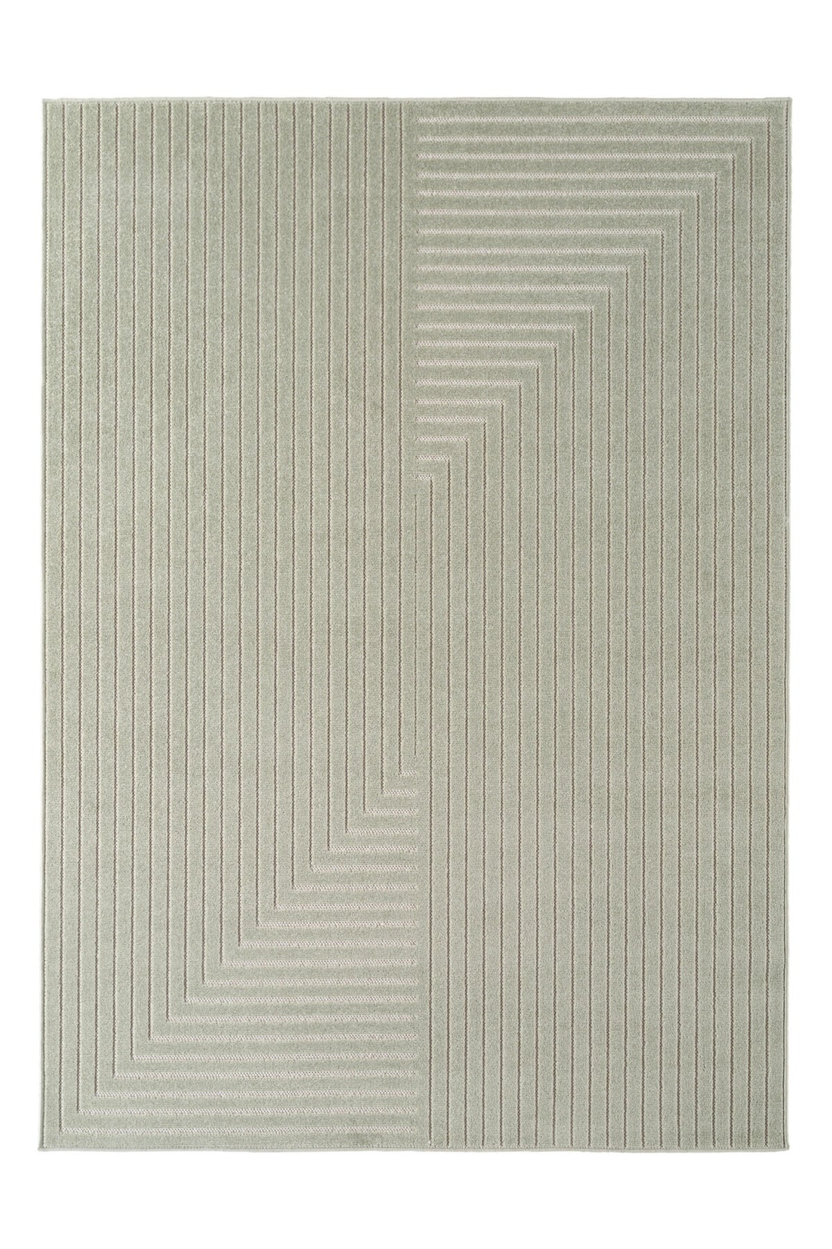 NOVA1202GREEN 01 Front — Scandinavisch Vloerkleed - Nova Labyrint Groen