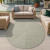 NOVA1202GREEN-R 02 Main-Rund — Rond Scandinavisch Vloerkleed - Nova Labyrint Groen