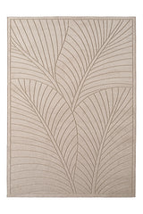 NOVA1203BEIGE 01 Front — Buitenkleed - Nova Palmbladeren Beige