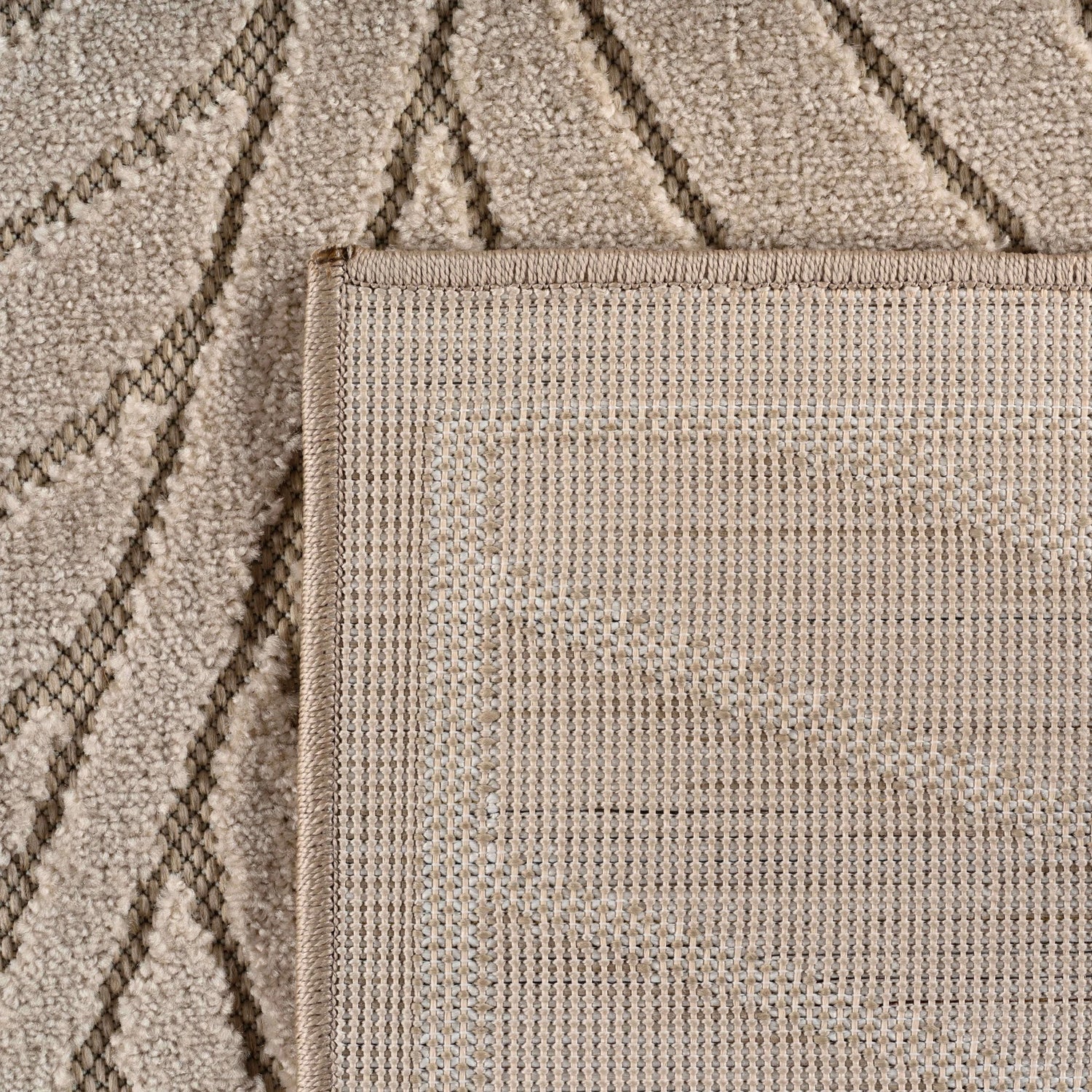 NOVA1203BEIGE 08 Rücken — Buitenkleed - Nova Palmbladeren Beige