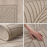 NOVA1203BEIGE 07 Details — Buitenkleed - Nova Palmbladeren Beige