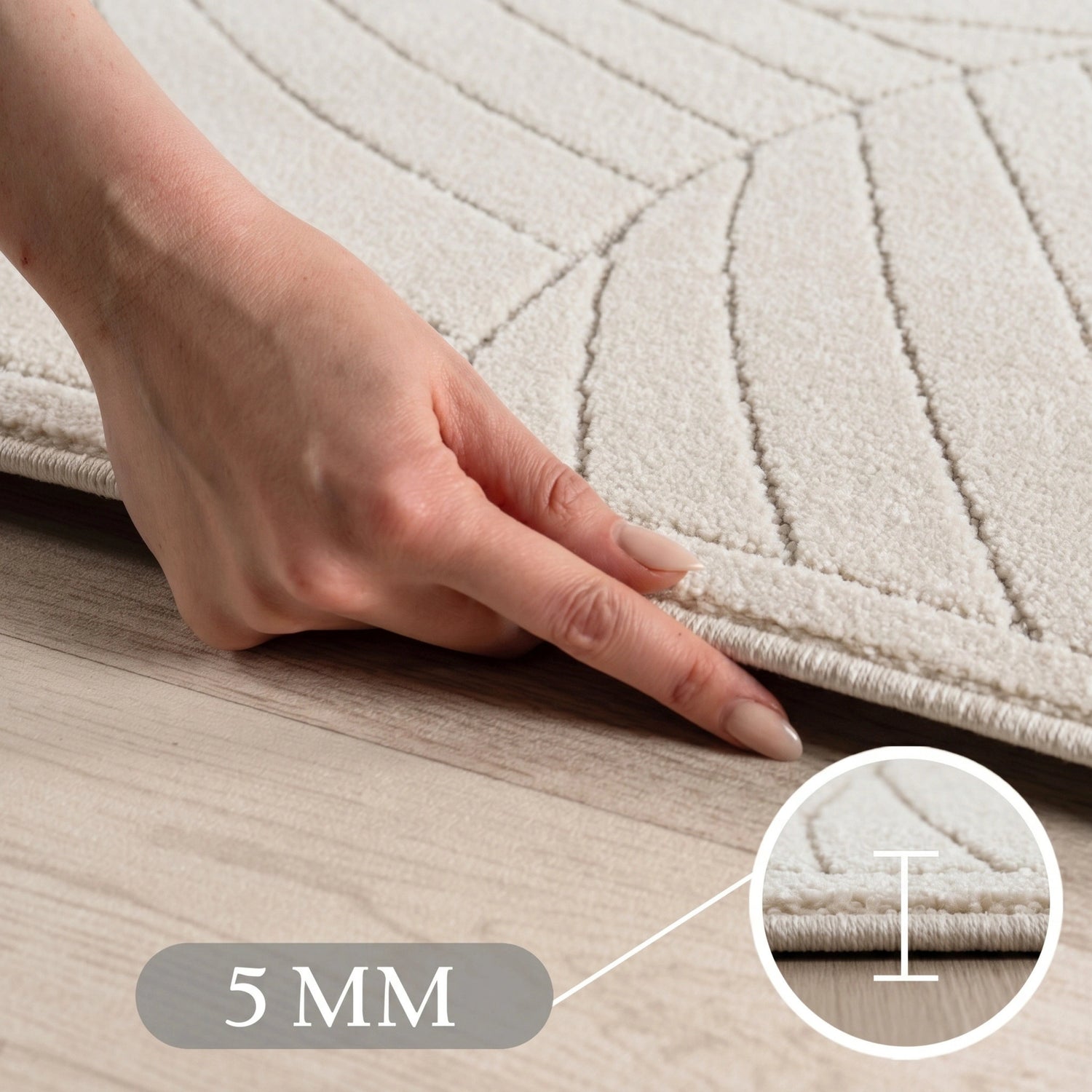 NOVA1203CREAM 05 Hoch — Buitenkleed - Nova Palmbladeren Crème