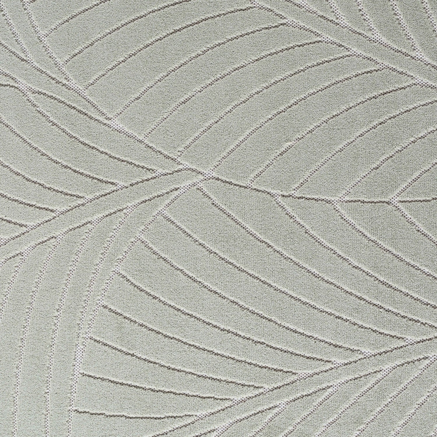 NOVA1203GREEN-R 04 Swatch — Rond Buitenkleed - Nova Palmbladeren Groen