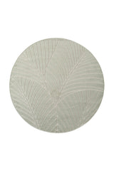 NOVA1203GREEN-R 01 Front-Rund — Rond Buitenkleed - Nova Palmbladeren Groen