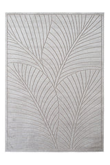 NOVA1203SILVER 01 Front — Buitenkleed - Nova Palmbladeren Zilver