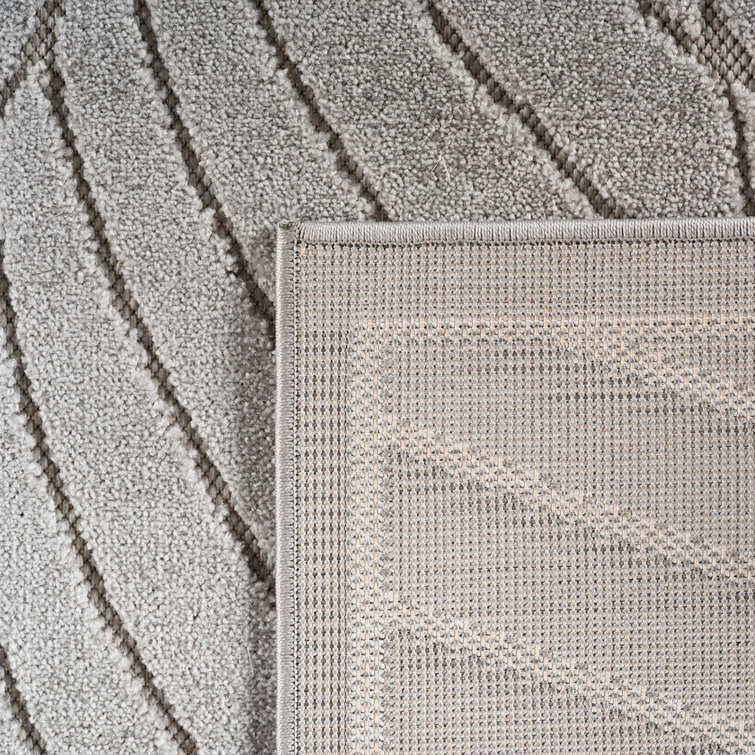 NOVA1203SILVER 08 Rücken — Buitenkleed - Nova Palmbladeren Zilver