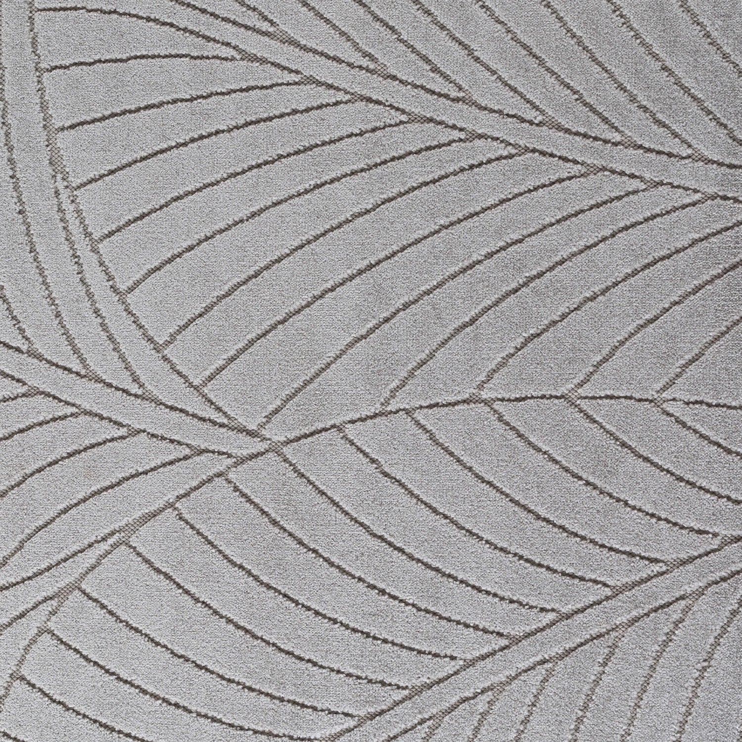 NOVA1203SILVER 06 Swatch — Buitenkleed - Nova Palmbladeren Zilver