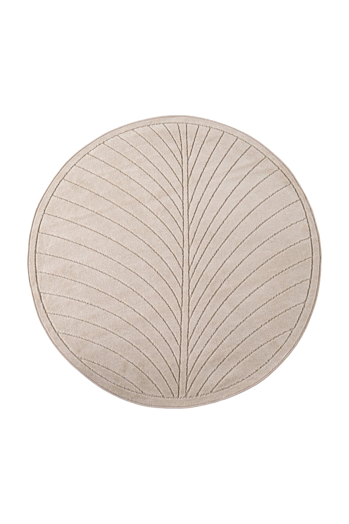 Rond Buitenkleed - Nova Palmblad Beige