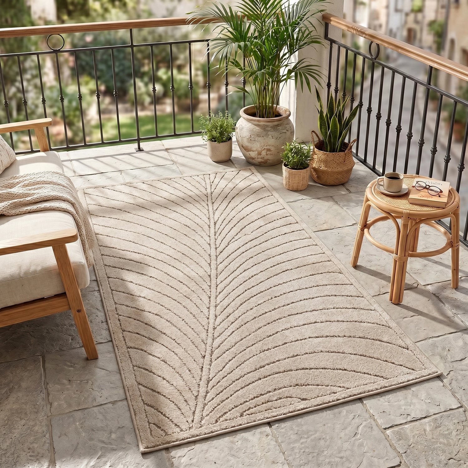 NOVA1204BEIGE 04 K.Läufer — Buitenkleed - Nova Lijnen Beige
