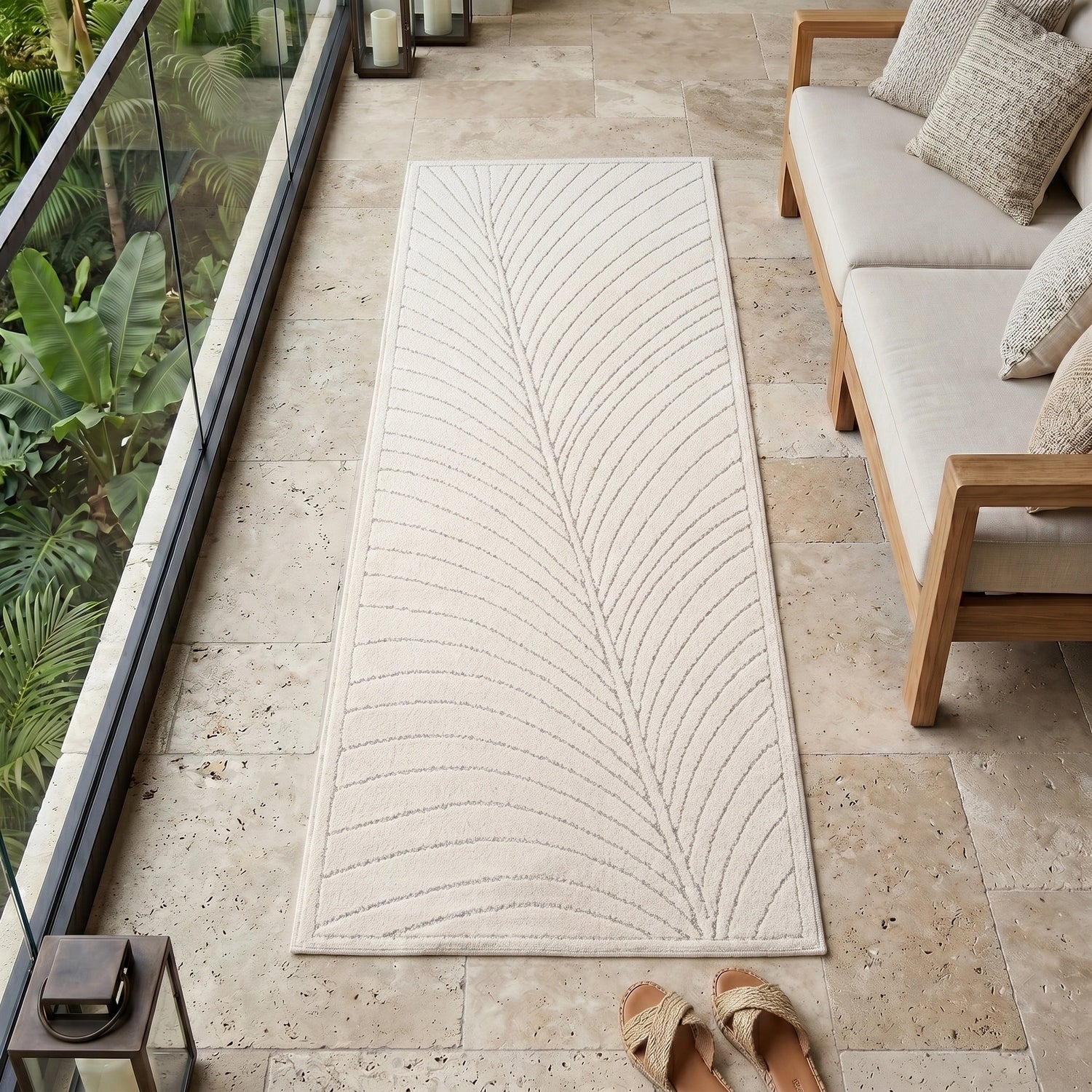 NOVA1204CREAM 03 Main-G.Läufer — Buitenkleed - Nova Lijnen Crème