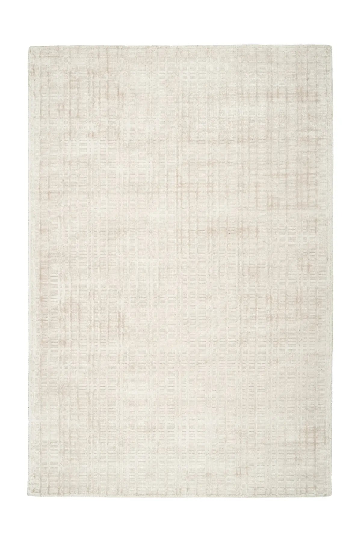 Laagpolig Vloerkleed - Karma Blokken Beige/Zilver