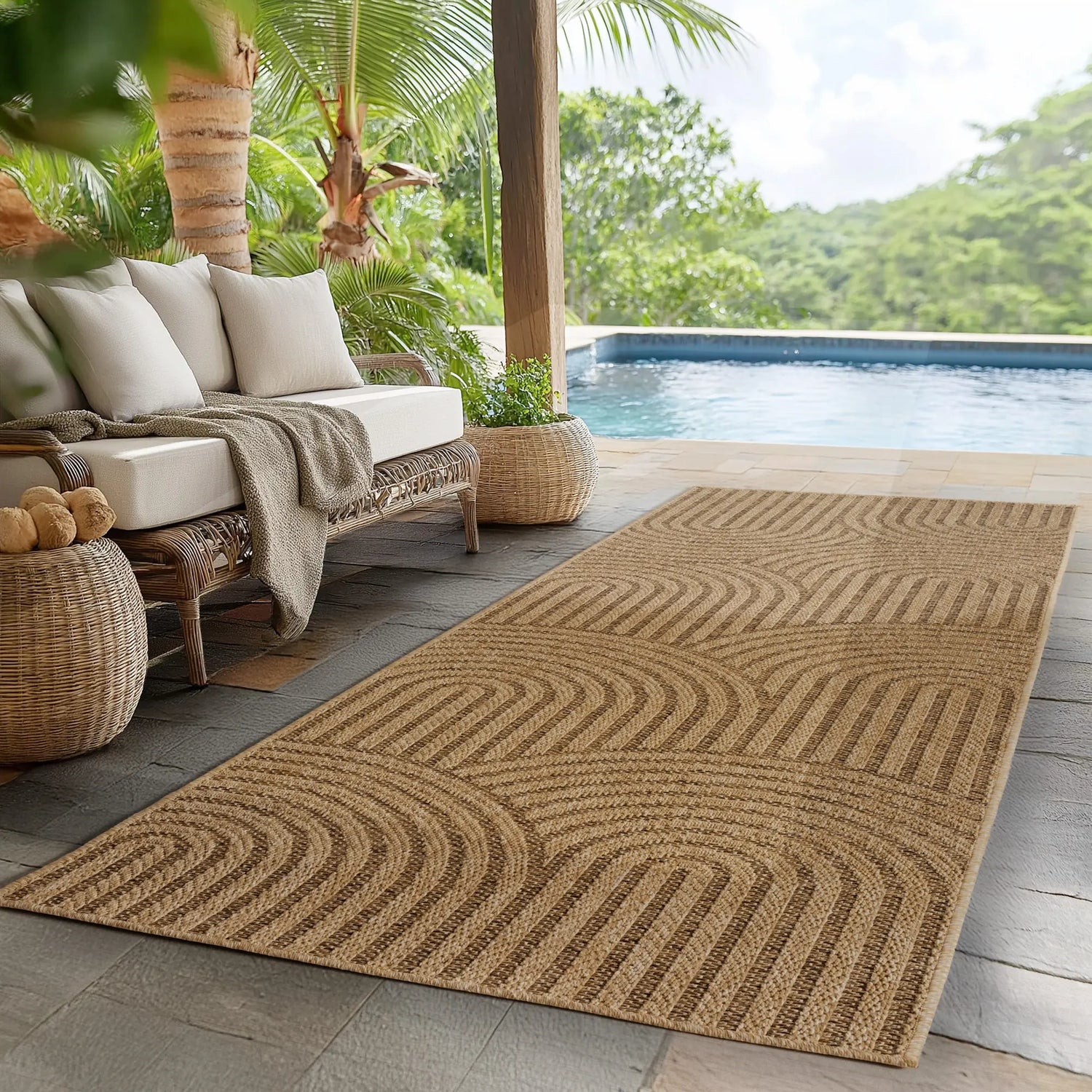 Buitenkleed - Timber Bogen Beige