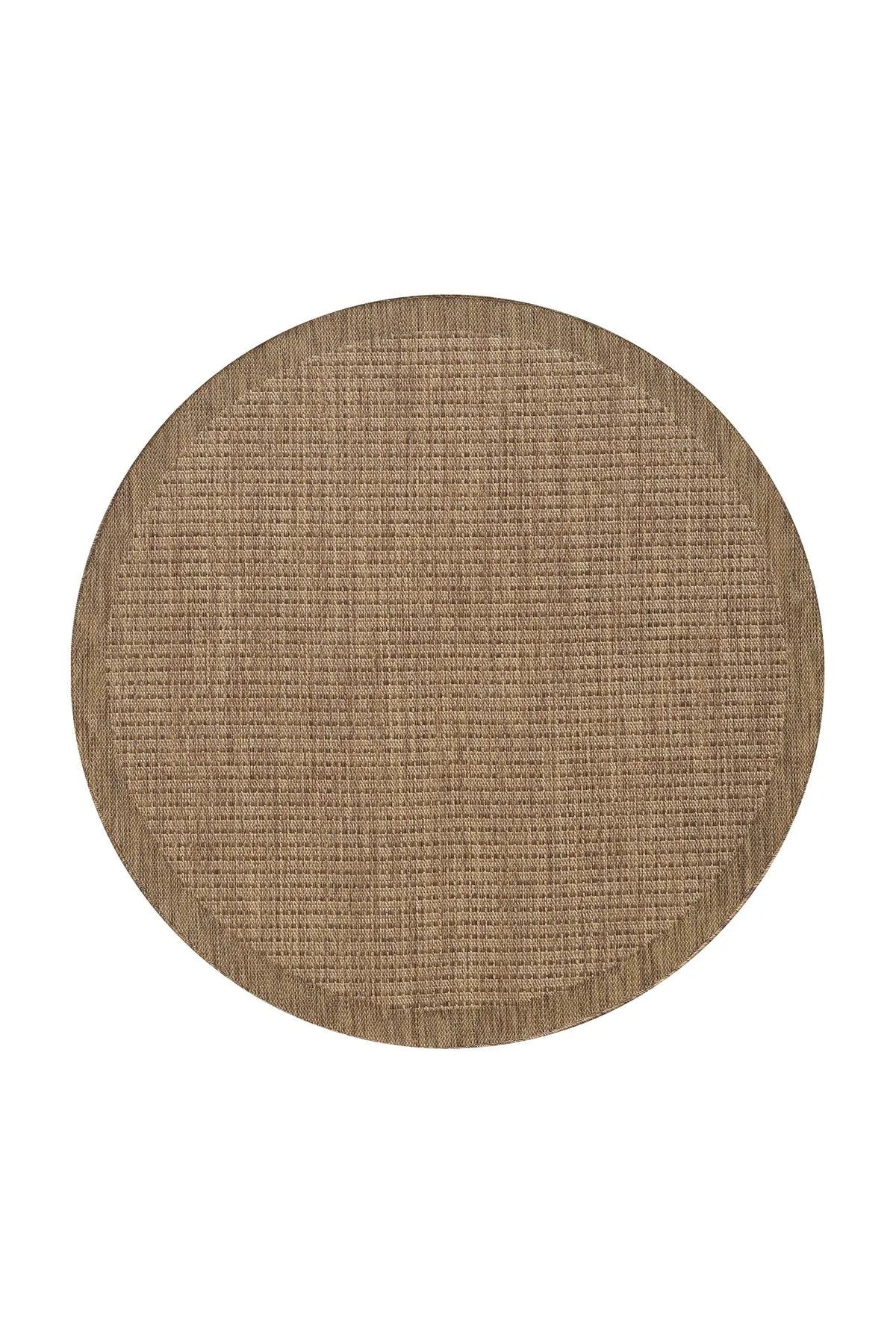 Rond Buitenkleed - Giza Kader Bruin