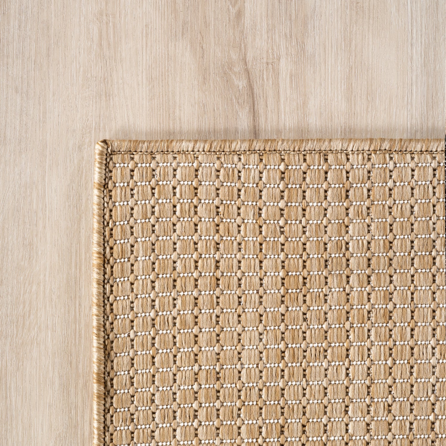 MIRA1450BEIGE-R 05 Detail — Rond Buitenkleed - Mira Raster Beige
