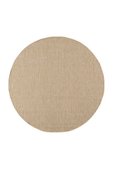 MIRA1450BEIGE-R 01 Front-Rund — Rond Buitenkleed - Mira Raster Beige