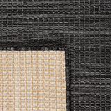 MIRA1450BLACK-R 06 Rücken — Rond Buitenkleed - Mira Raster Zwart