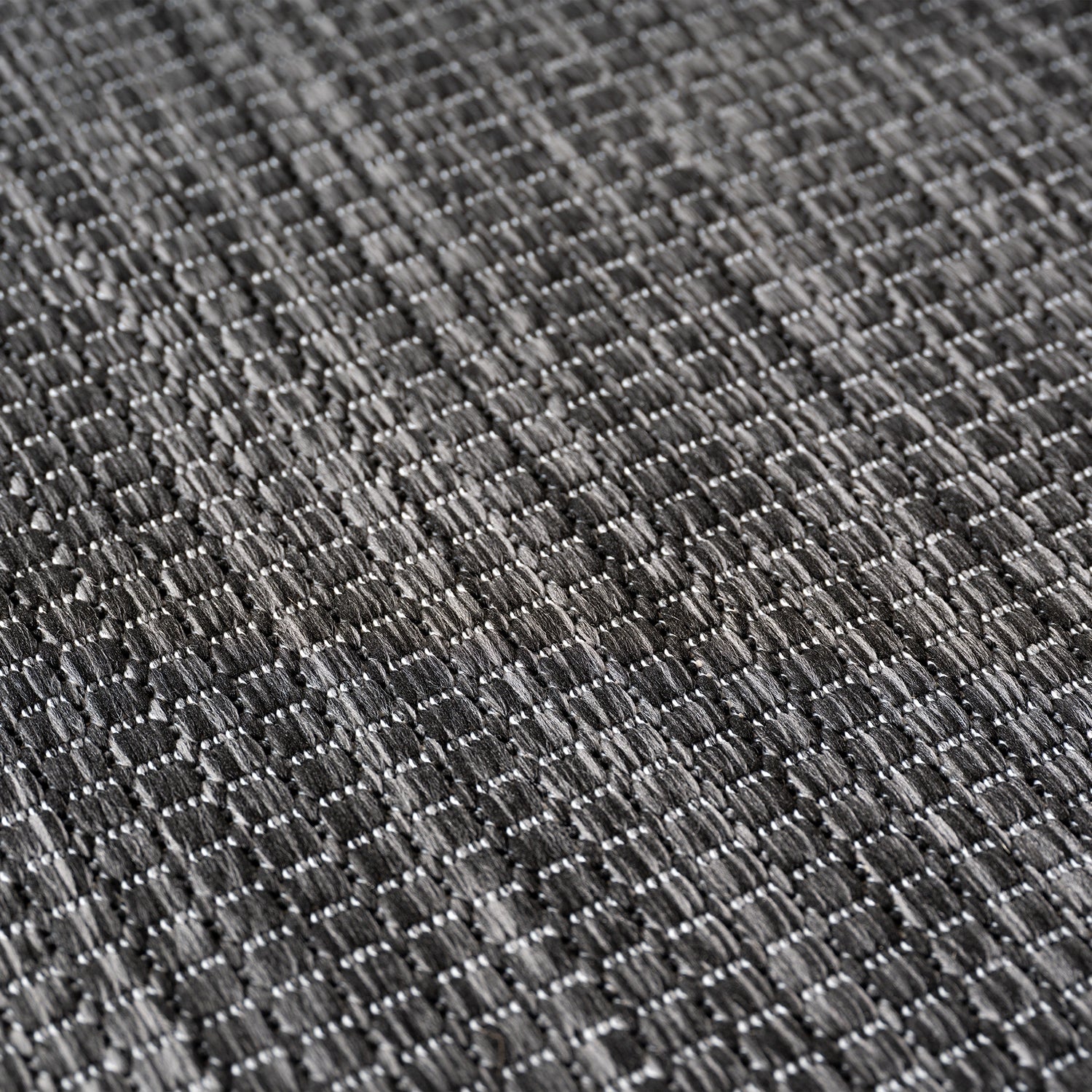 MIRA1450BLACK-R 04 Swatch — Rond Buitenkleed - Mira Raster Zwart