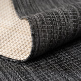 MIRA1450BLACK-R 03 Detail — Rond Buitenkleed - Mira Raster Zwart