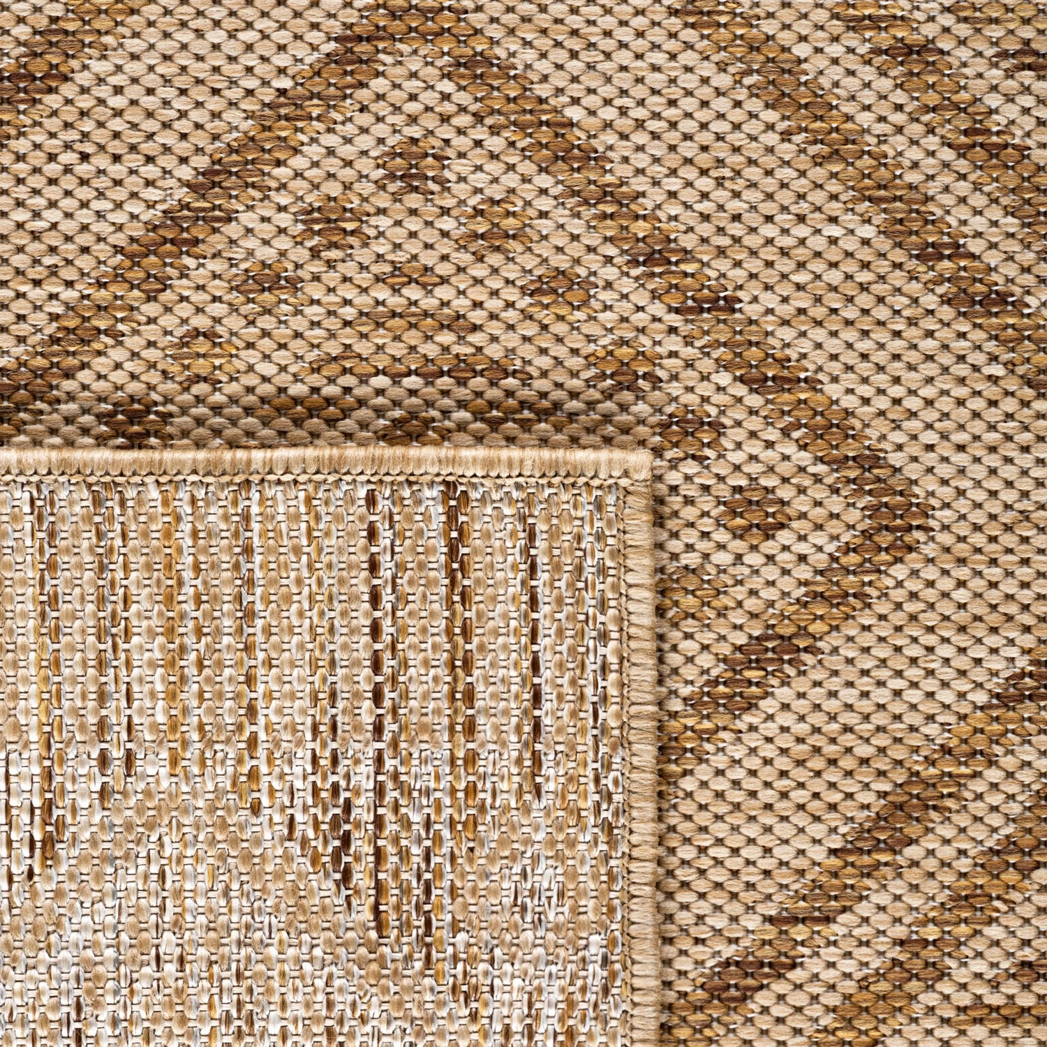 MIRA1452BEIGE-R 06 Rücken — Rond Buitenkleed - Mira Ruiten Beige