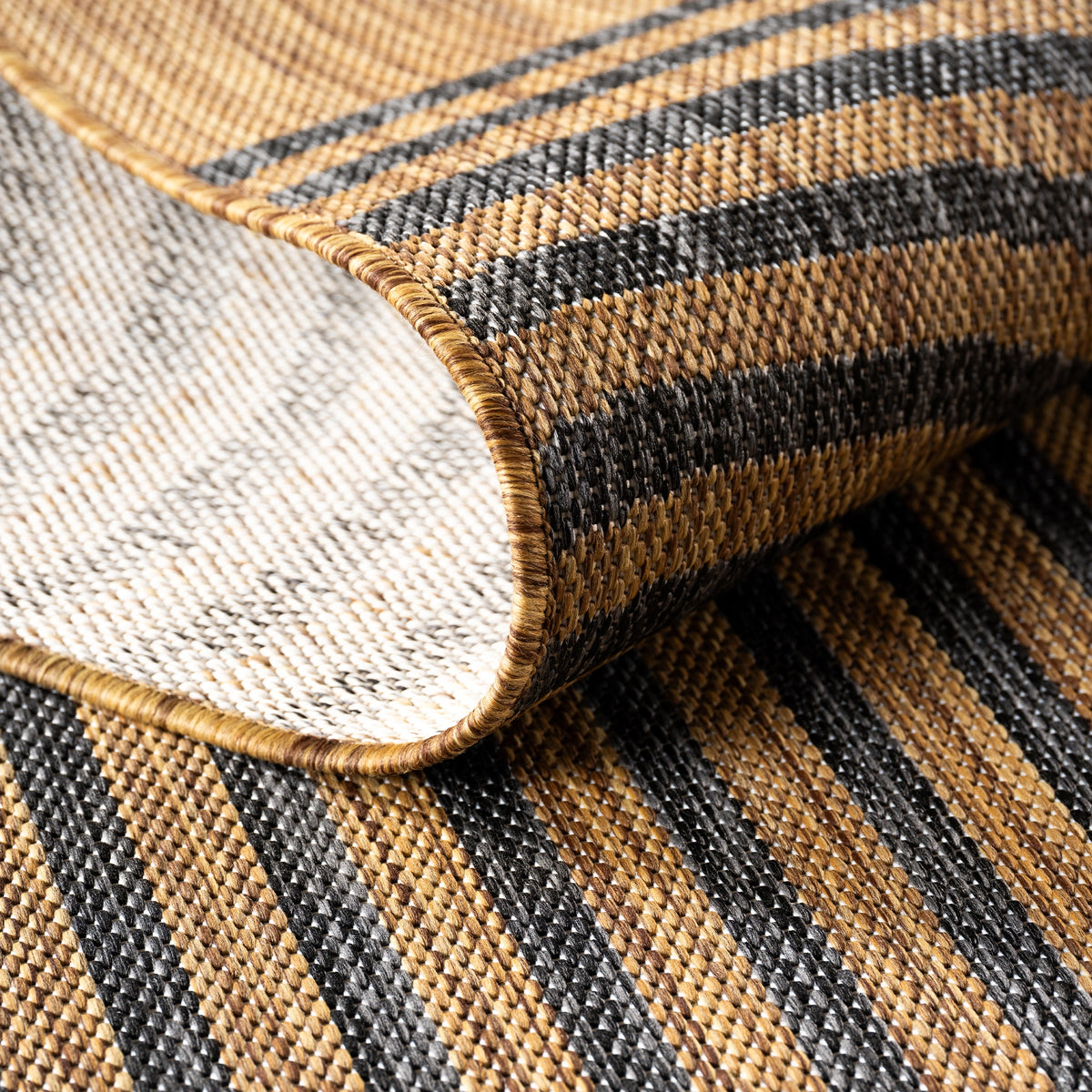 MIRA1453BLACK-R 03 Detail — Rond Buitenkleed - Mira Bogen Zwart