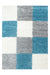 Hoogpolig Vloerkleed - Shaggy Life Blokken Turquoise