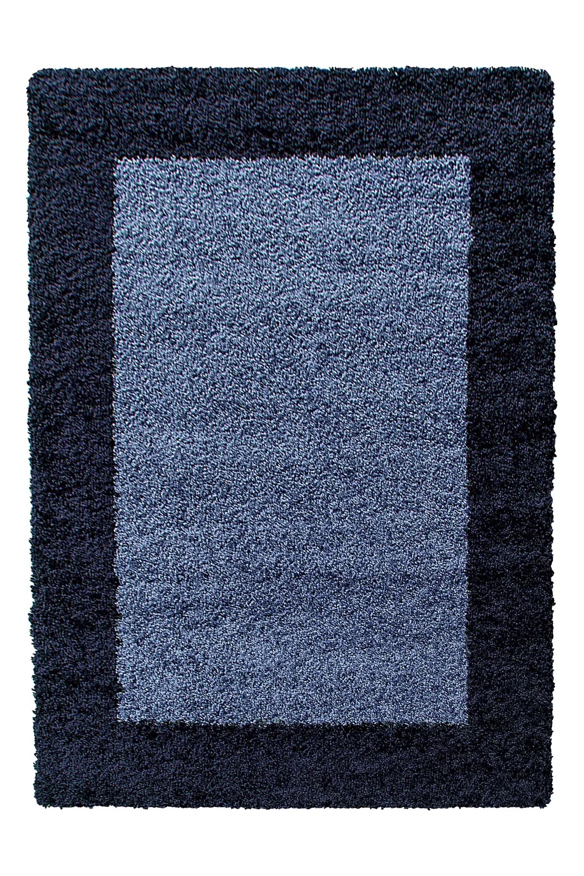 Hoogpolig Vloerkleed - Shaggy Life Kader Marineblauw