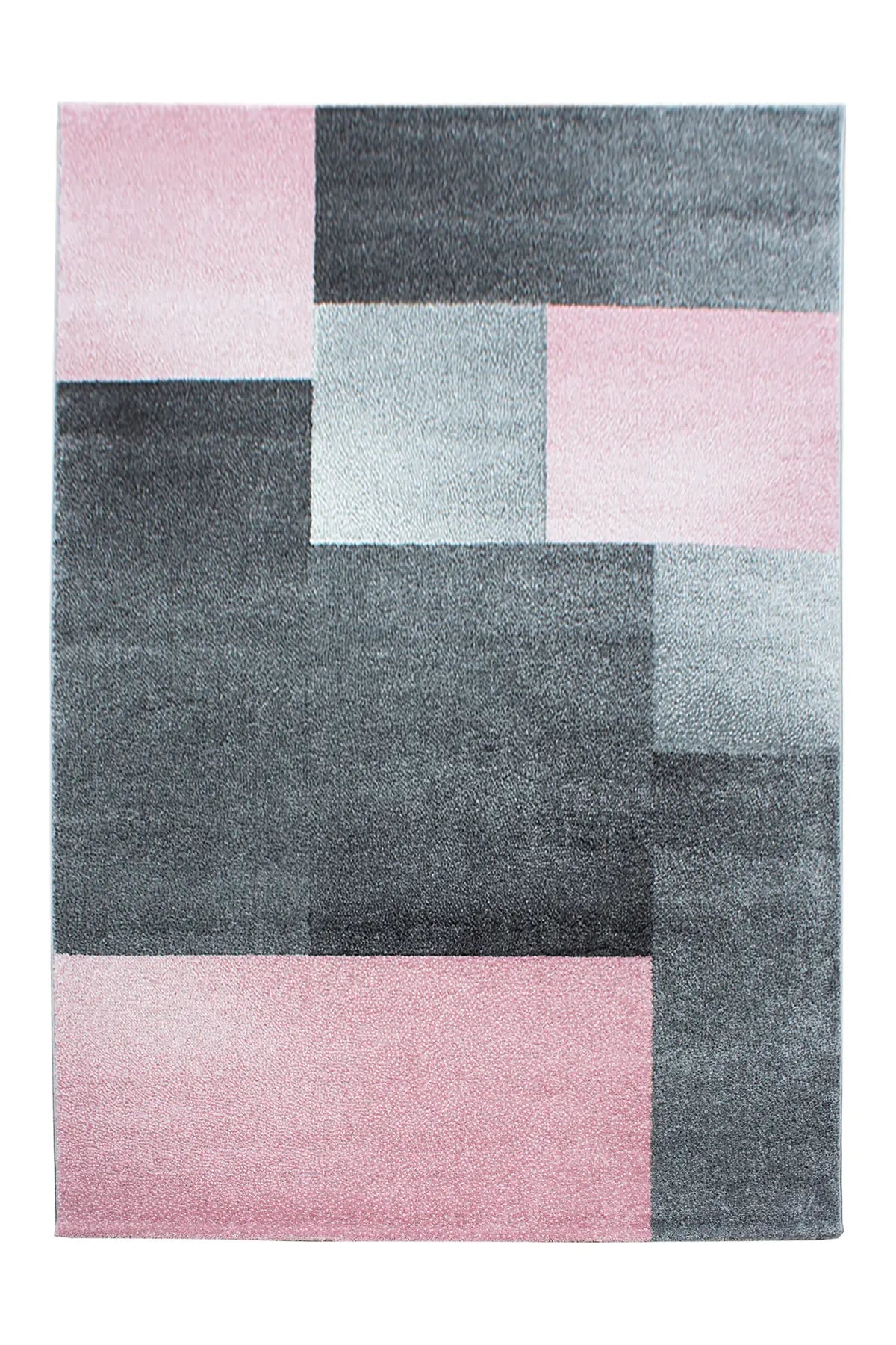Modern Vloerkleed - Lucca Blokken Roze