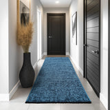 Wasbaar Vloerkleed - Space Gemêleerd Blauw