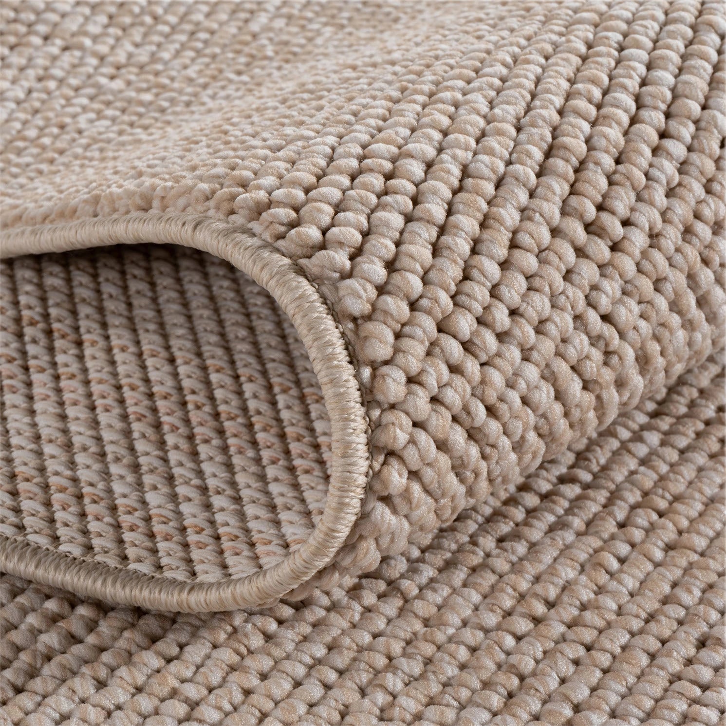 HELIX2200BEIGE 04 Detail — Effen Vloerkleed - Helix Ribbels Beige