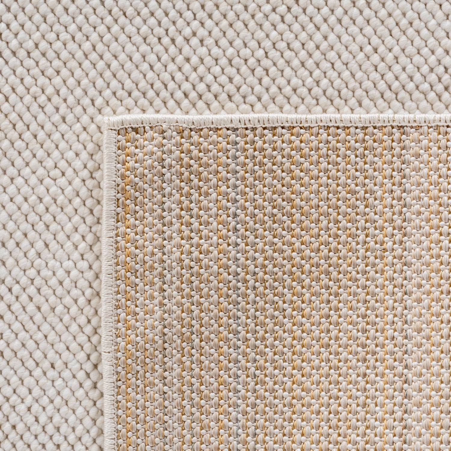 HELIX2200CREAM-R 06 Back — Rond Effen Vloerkleed - Helix Ribbels Crème