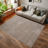 HELIX2201BEIGE 02 Winkel — Modern Vloerkleed - Helix Bogen Beige