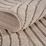 HELIX2201BEIGE 04 Detail — Modern Vloerkleed - Helix Bogen Beige