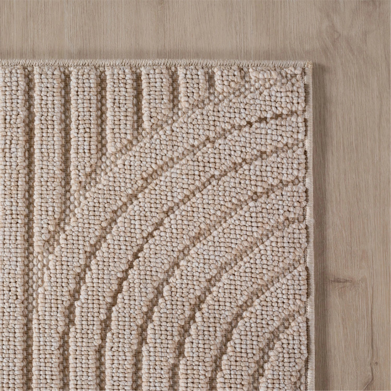 HELIX2201BEIGE 06 Ecke — Modern Vloerkleed - Helix Bogen Beige