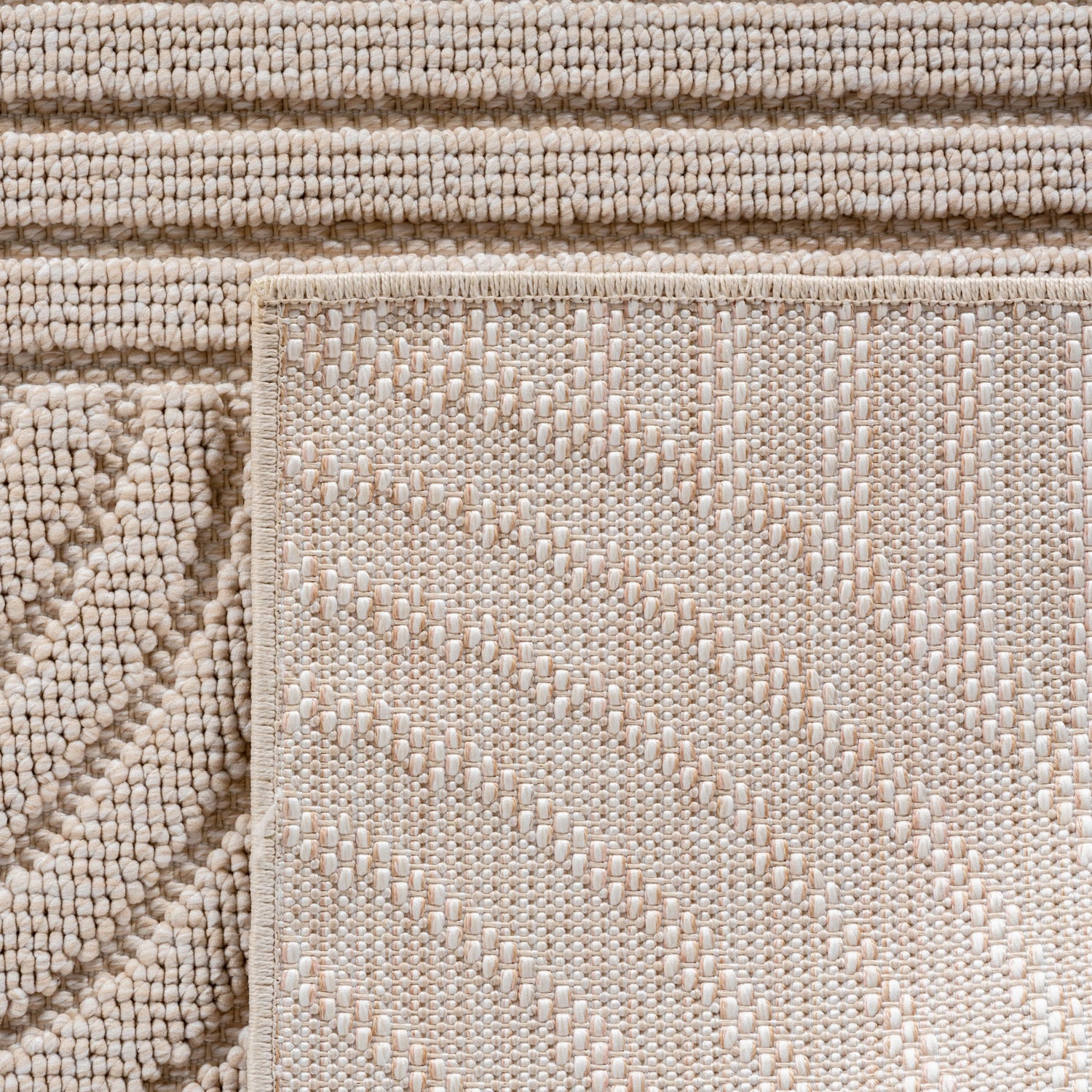 HELIX2201BEIGE-R 06 Back — Rond Modern Vloerkleed - Helix Bogen Beige