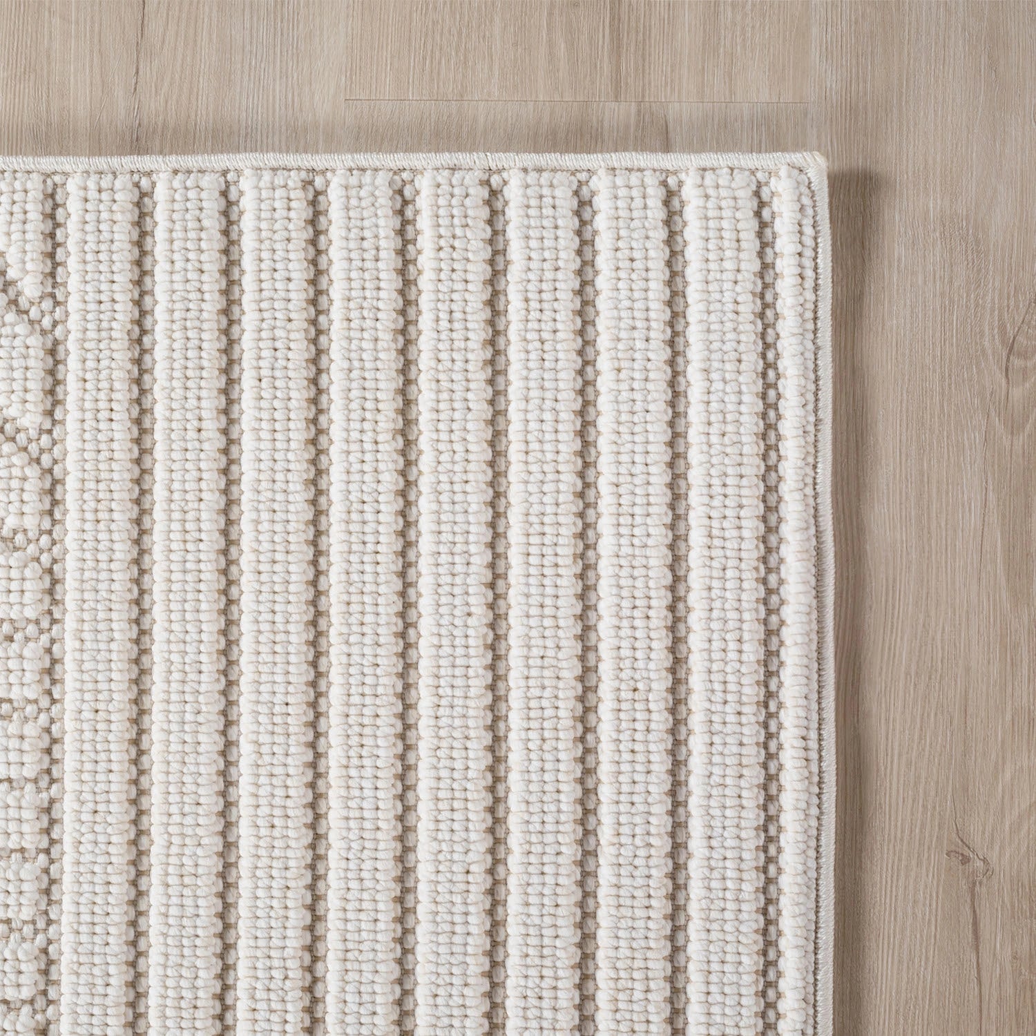 HELIX2201CREAM-R 05 Ecke — Rond Modern Vloerkleed - Helix Bogen Crème