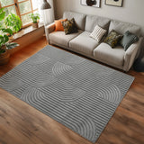 HELIX2201SILVER 02 Winkel — Modern Vloerkleed - Helix Bogen Zilver