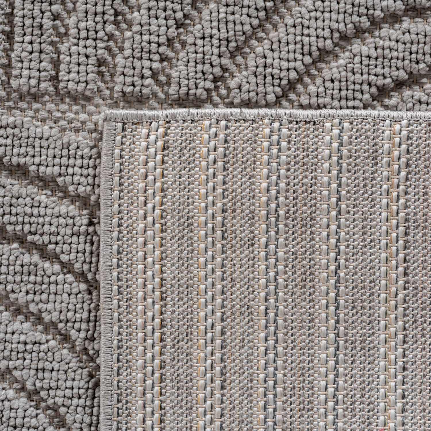 HELIX2201SILVER 07 Back — Modern Vloerkleed - Helix Bogen Zilver