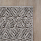 HELIX2202SILVER-R 05 Ecke — Rond Bohemian Vloerkleed - Helix Etnisch Zilver