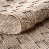 HELIX2203BEIGE 04 Detail — Modern Vloerkleed - Helix Gevlochten Beige
