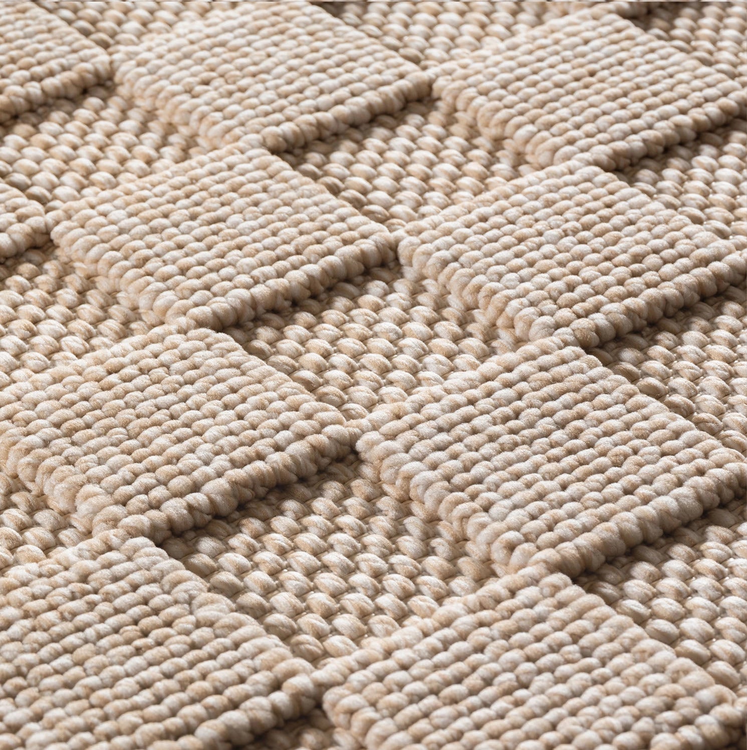 HELIX2203BEIGE 05 Swatch — Modern Vloerkleed - Helix Gevlochten Beige