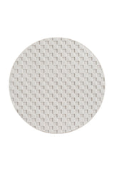 HELIX2203CREAM-R 01 Rund-Front — Rond Modern Vloerkleed - Helix Gevlochten Crème