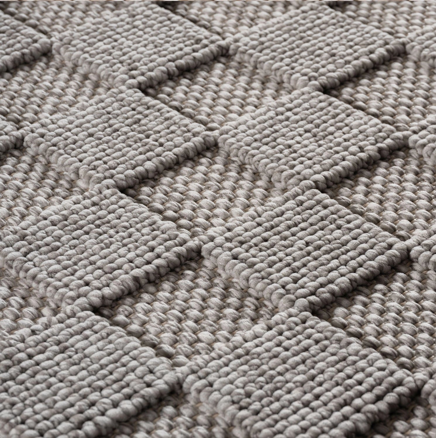 HELIX2203SILVER 05 Swatch — Modern Vloerkleed - Helix Gevlochten Zilver