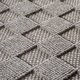 HELIX2203SILVER-R 04 Swatch — Rond Modern Vloerkleed - Helix Gevlochten Zilver