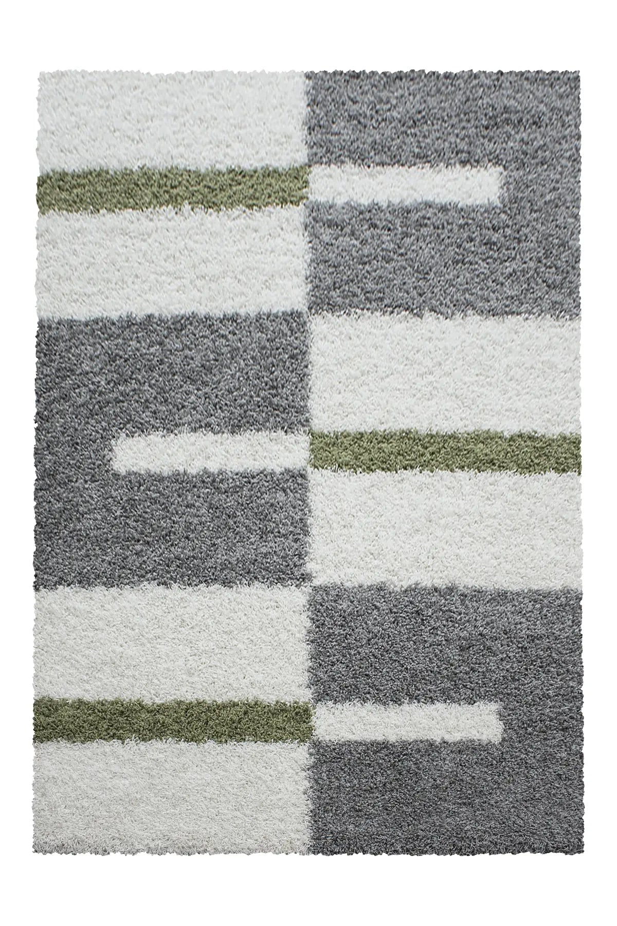 Hoogpolig Vloerkleed - Shaggy Gala Geometrisch Groen