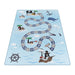 Kindervloerkleed - Play Piraat Blauw