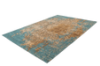 Laagpolig Vloerkleed – Primavera Ornamenteel Zand/Blauw