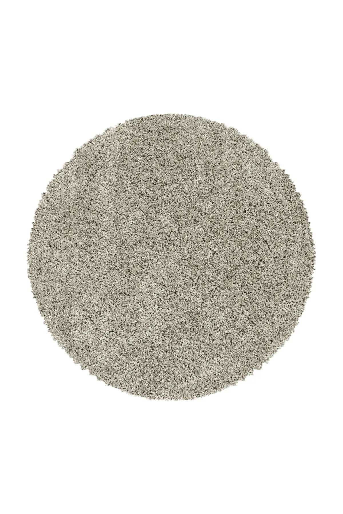 Rond Hoogpolig Vloerkleed - Shaggy Sydney Uni Natuurbeige