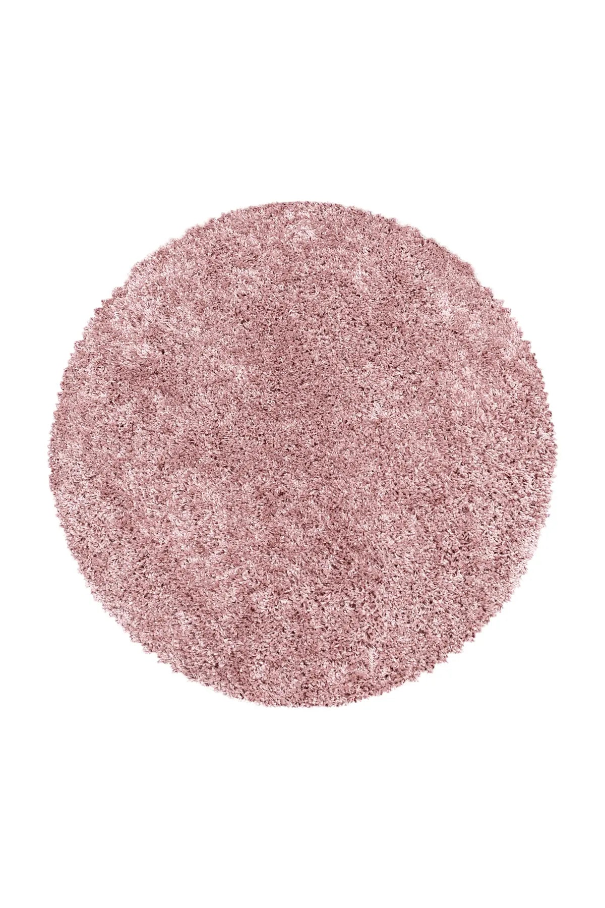 Rond Hoogpolig Vloerkleed - Shaggy Sydney Uni Rosé